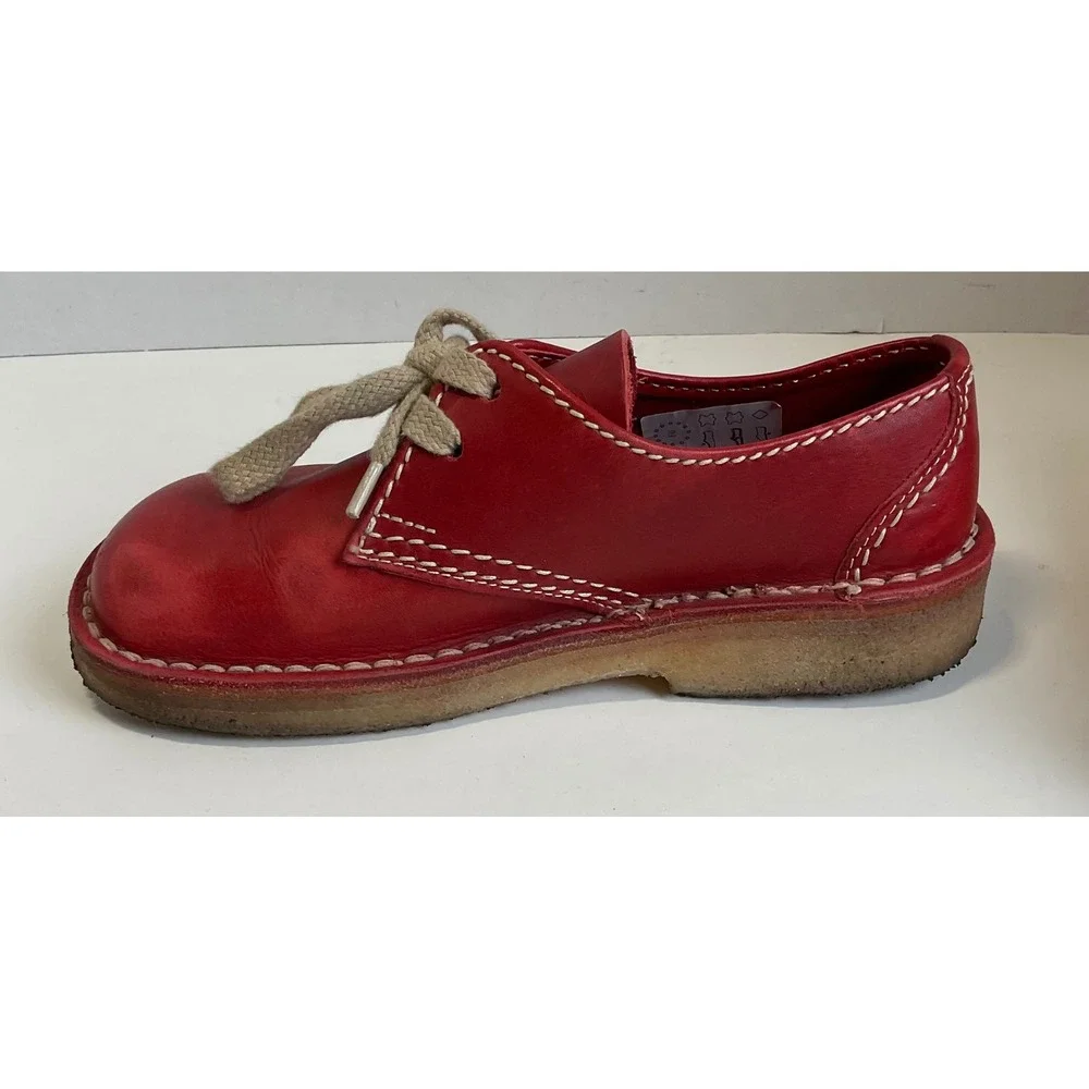 Duckfeet Fyn Red Leather Derby Lace Up Shoes Danish Design Women EU 37